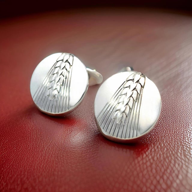 1990s Georg Jensen Estate Cufflinks Sterling Silver, 2 Pieces For Sale In New York - Image 6 of 12