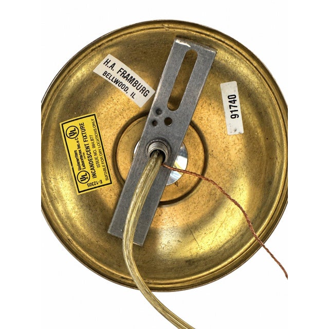 Traditional Mid 20th Century h.a. Framburg 3-Light Brass Dutch Style Dining Chandelier Candle Style Fixture For Sale - Image 3 of 7