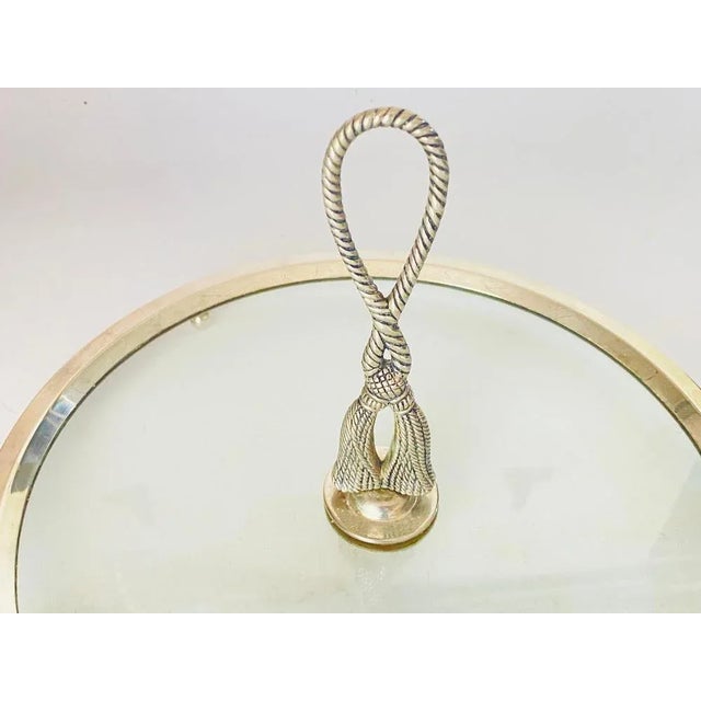 French Cheese Tray in Metal and Glass, 1970s For Sale - Image 4 of 7