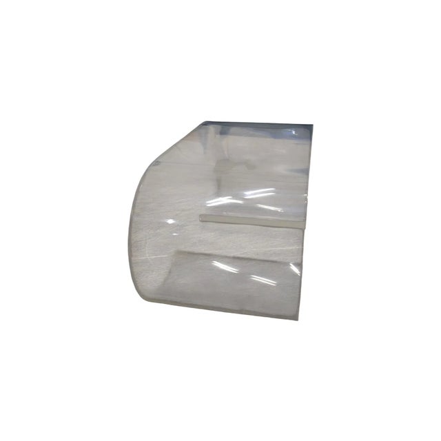 Mid-Century Modern 1970s Karl Springer Style Lucite Scroll Coffee Table For Sale - Image 3 of 8