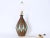 Mid-Century Modern 1950s Aldo Londi Cocoa & Pale Blue Ceramic Table Lamp For Sale - Image 3 of 12