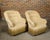 Pair of French 1920s Fauteuils Crapaud with Cream Upholstery, on Casters For Sale - Image 9 of 12