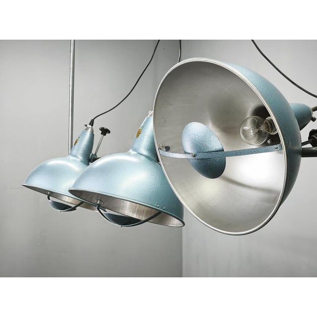Italian Industrial 3-Light Chandelier from A.L.F Firenze, 1970s For Sale - Image 14 of 18