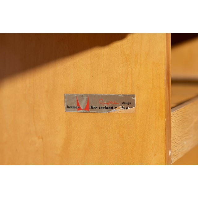 Wood 1950s George Nelson for Herman Miller Basic Cabinet Series (Bcs) Double-Door Credenza. For Sale - Image 7 of 18