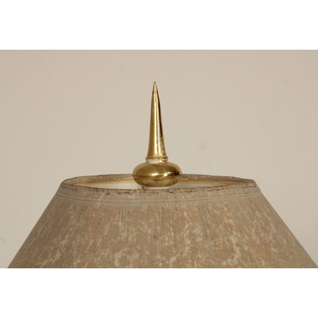 Neoclassical Style Pair of Travertine Table Lamps For Sale - Image 9 of 12