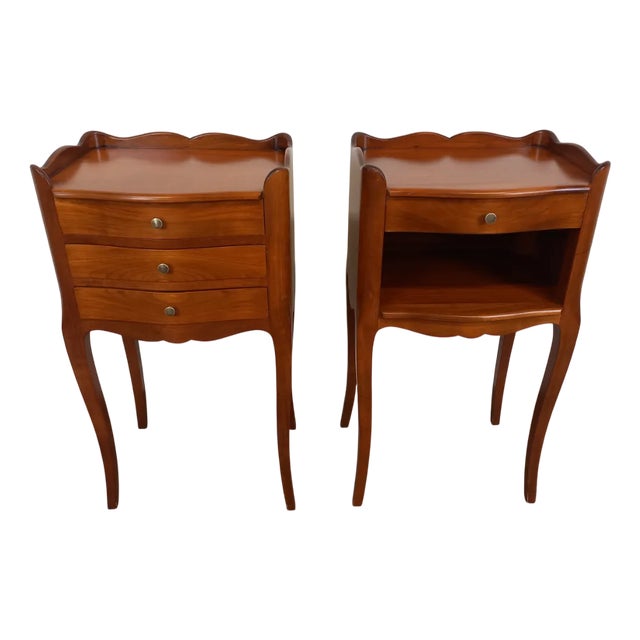 Louis Xv Style Bedside Tables, 1950s, Set of 2 For Sale