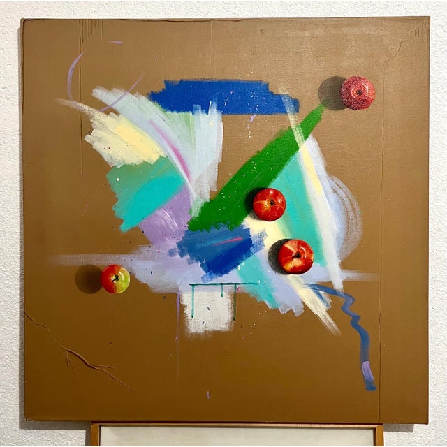 Large acrylic painting by Pat Rosenstein, American Woman Artist, graduate of Pratt Institute whose work has been exhibited...