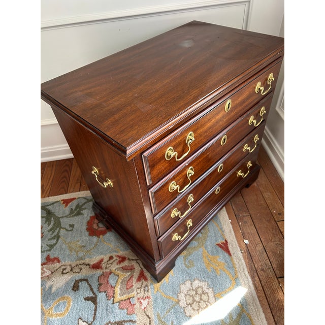 Chippendale Compact, Vintage Chest of Drawers by Henkel Harris, Virginia Galleries in 18th Century Chippendale Style. 1970’s. For Sale - Image 3 of 8