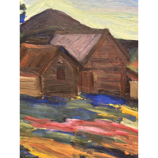 Kersti Flyckt, Mountain Landscape, 1960s, Oil on Panel, Framed For Sale - Image 11 of 18