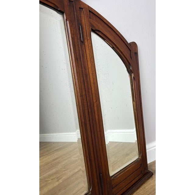 Brown Antique French Style Mirror in Walnut For Sale - Image 8 of 12