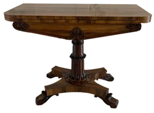 Antique Victorian Carved Rosewood Console Table, 1850