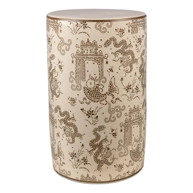 Winterthur for Port 68 Dragon Pagoda Mocha Stool For Sale