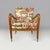 Set of Mid-Century Modern Italian Wooden Armchairs with Brown Decorated Fabric, 1960s For Sale - Image 4 of 18