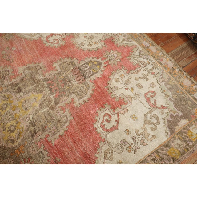 Zabihi Collection Large Scale Pink Turkish Kars Oversize Rug For Sale - Image 11 of 12