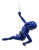Blue Position Climbing Man Durable Polyresin 3d Hanging Wall Art Sculpture with Leathered Rope and Hanging Hardware For Sale