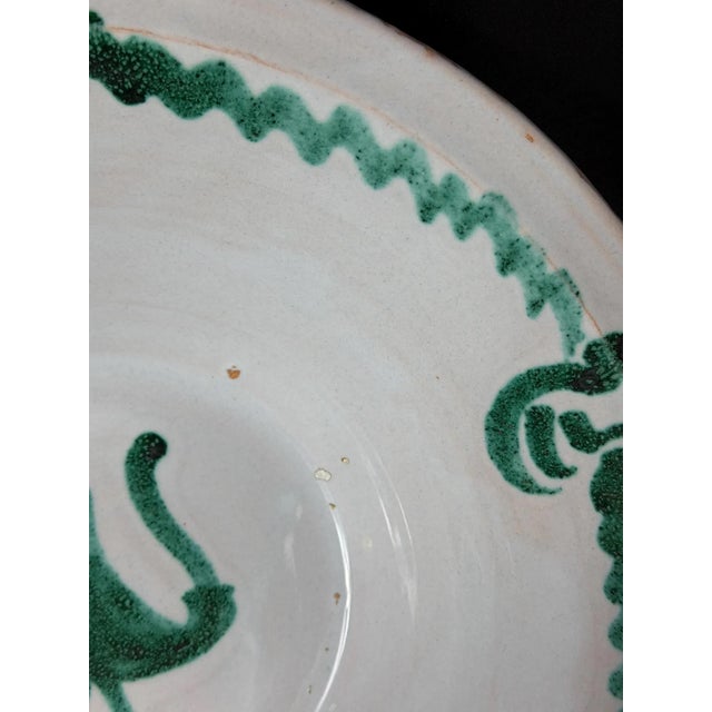 Spanish Fajalauza Lebrillo Bowl with Hand Painted Bird, Granada For Sale - Image 3 of 7