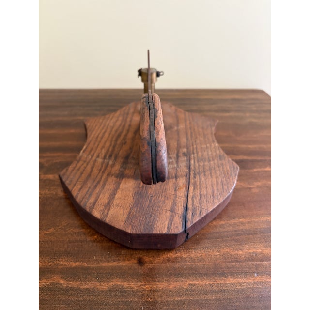 French Country Antique French Country Wooden & Iron Herb Cutter or Cheese Board For Sale - Image 3 of 9