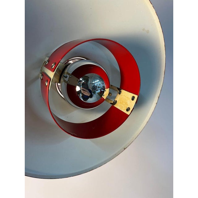 Red Flipper Red Louvered Lamp by Mogens Davidsen for SC Sørensen For Sale - Image 8 of 11