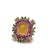 Bochic "Capri" Vintage Honey Sapphire, Garnet & Amethyst Ring -18K Gold & Silver For Sale - Image 17 of 18