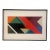 Mid 20th Century Heinrich Gisler (1918-2011), Mid Century Modern Geometric Tempera Painting on Paper, Signed, Framed For Sale