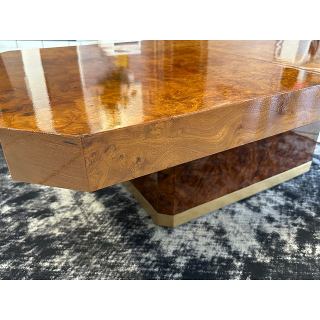 Vintage French Coffee Table in Elm Burl Wood, 1970 For Sale - Image 10 of 18