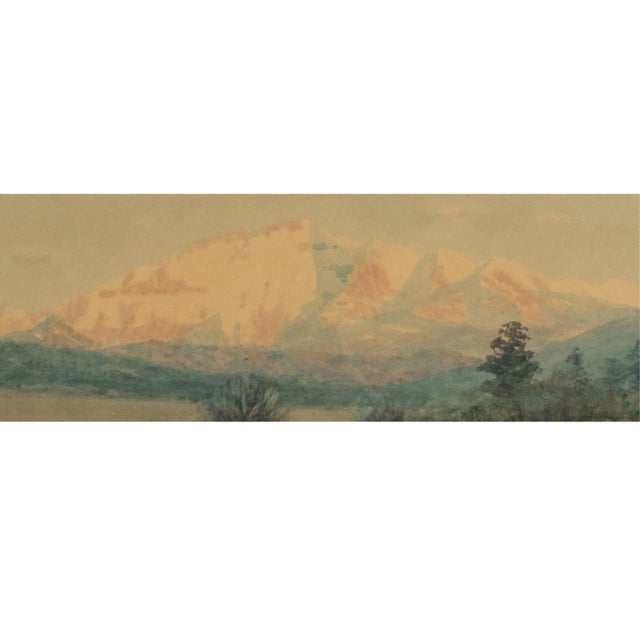 Antique Impressionist Painting "Spanish Peaks" Colorado Mountain Landscape Charles Partridge Adams 1900 For Sale In Portland, OR - Image 6 of 9