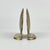 Pair of brass bookends. Circa 1960 Weight of the set: 1000 g Dimensions Height: 12.5 cm Width: 12 cm Depth: 3.5 cm
