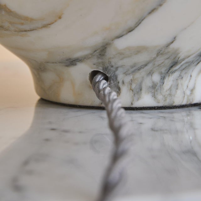 1970s French Spherical Marble Lamp For Sale - Image 11 of 13