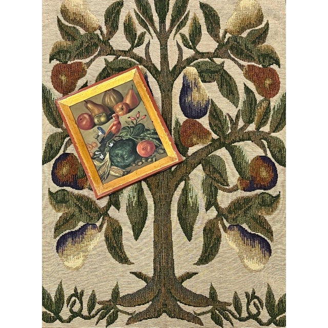 Textile Vintage Folk Art Style Tapestry Fringed Throw Blanket For Sale - Image 7 of 7