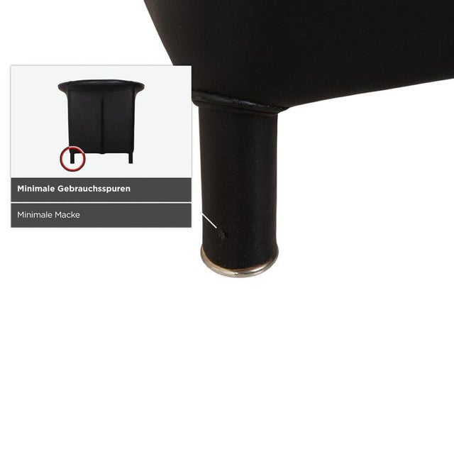 Animal Skin Black Leather Aura Armchair by Paolo Piva for Wittmann For Sale - Image 7 of 15