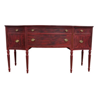 Vintage Federal Hepplewhite Farmhouse Stickley Style Sideboard Buffet Credenza For Sale