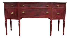 Vintage Federal Hepplewhite Farmhouse Stickley Style Sideboard Buffet Credenza