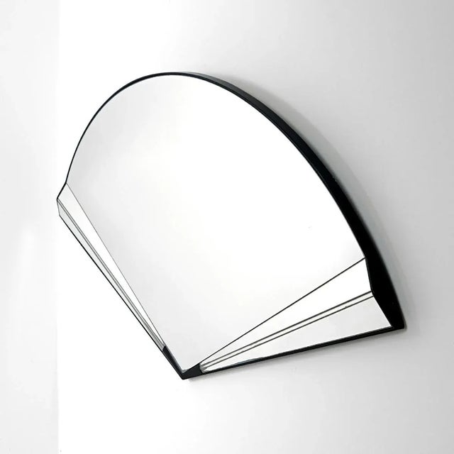 Postmodern Vintage Wall Mirror in the Shape of a Handheld Fan For Sale - Image 3 of 8