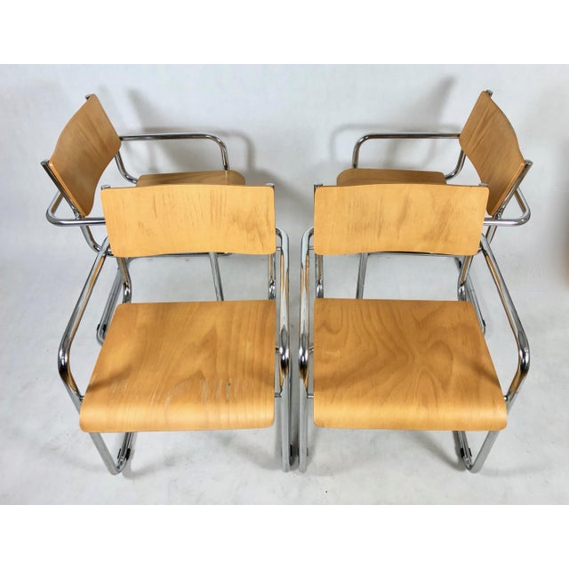 Plywood Chairs in Bauhaus Style from from Plurima, 1980s, Set of 4 For Sale - Image 12 of 16