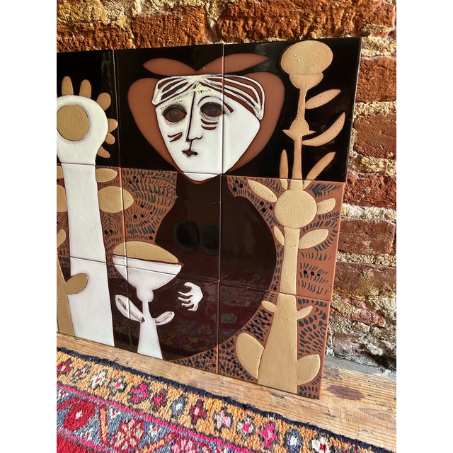 1970s 1970s Susana Espinosa Ceramic Tile Mural 24" X 18" For Sale - Image 5 of 12