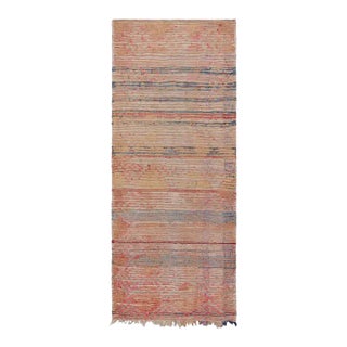 Vintage Moroccan Runner With Polychromatic Geometric Stripes, From Rug & Kilim For Sale