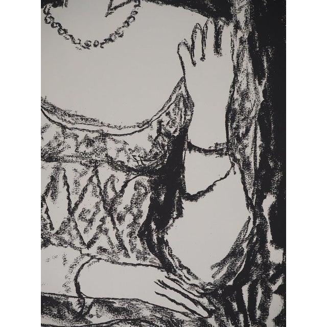 Leopoldo Presas, Young Woman with a Pearl Necklace, Lithograph For Sale - Image 5 of 7
