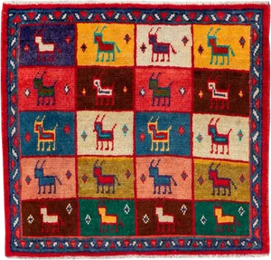 Vintage Persian Mahal Rug – Size: 2" X 2' 2"