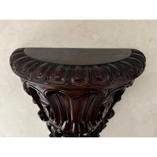 Maitland - Smith 1970s Carved Wooden Wall Shelf For Sale - Image 4 of 8