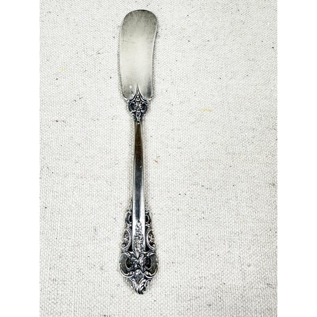 1940s Vintage Wallace "Grande Baroque" Sterling Silver 5-Piece Flatware Place Setting For Sale - Image 5 of 9