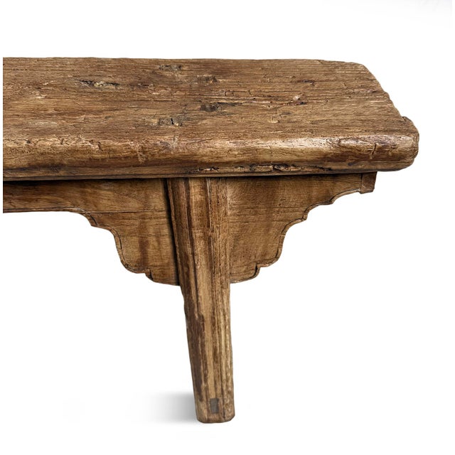 Antique Mongolian Elm Village Bench For Sale In Los Angeles - Image 6 of 6