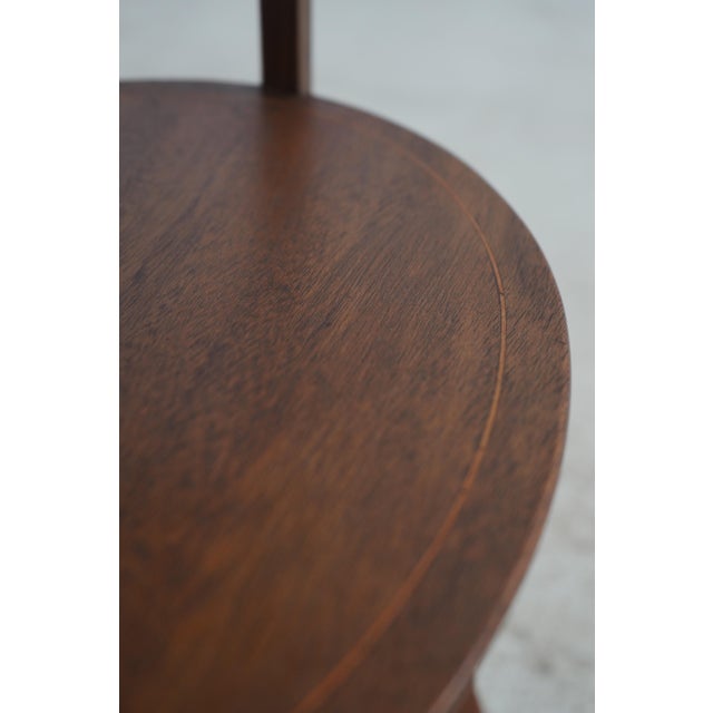 Brown Vintage Inlaid Mahogany Tiered Muffin Stand For Sale - Image 8 of 10