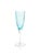 The Portofino Aqua Blue Champagne Flutes - Set of 6 Elevate your table setting with this stunning blue glassware...