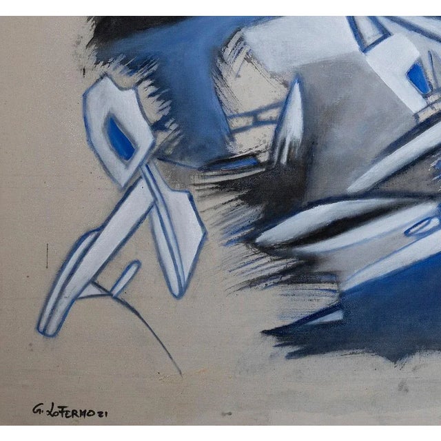 Post-Informale I is an original artwork realized by Giorgio Lo Fermo (b. 1947) in 2021. Original Oil Painting on Canvas...