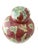 Chinoiserie Vintage Ginger Jar Large Red Chinoiserie Lidded Jar With Leaf and Butterfly Design Made in Shanghai For Sale - Image 3 of 11