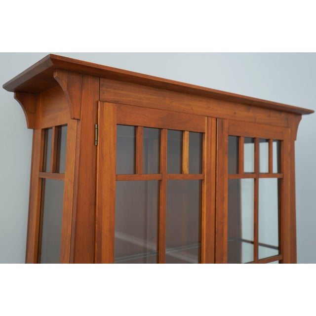 Ethan Allen American Impressions Cherry Display Cabinet For Sale - Image 13 of 15