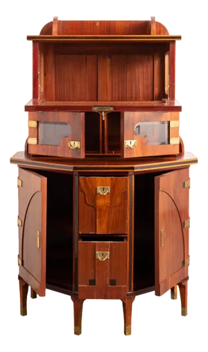 Art Nouveau Mahogany Cabinet from August Ungethüm, 1905