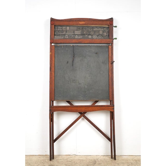 1920s Antique Litho Plate Educational Scroll Blackboard For Sale - Image 11 of 14