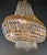 1930s Oval Antique Empire Revival Brass Crystal Chandelier Neoclassical Crystal Basket For Sale - Image 5 of 11