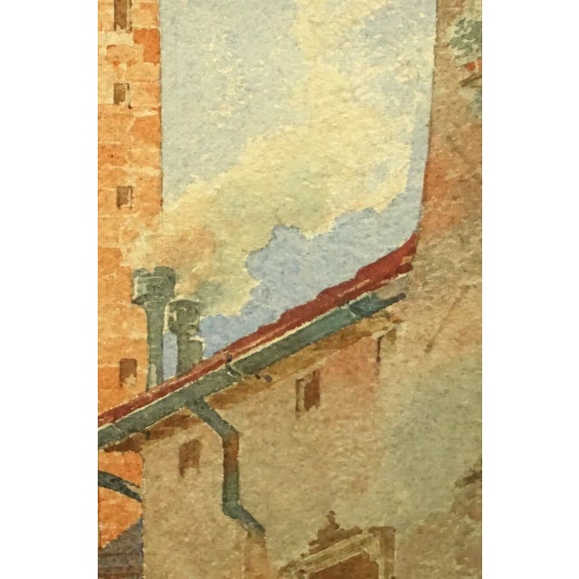 Carl Mell, View of the Church of the Holy Apostles in Florence, 20th Century, Watercolor For Sale - Image 10 of 18